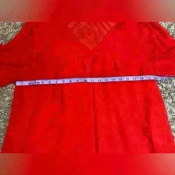 JODIFL Red Swiss Dot Pattern Top Size M - Picture 5 of 8